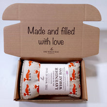 Load image into Gallery viewer, Fox - Duo Fabric Wheat Bag: Lavender