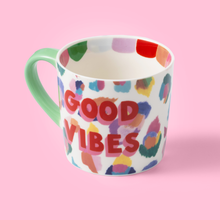 Load image into Gallery viewer, Good Vibes Painted Leopard Mug