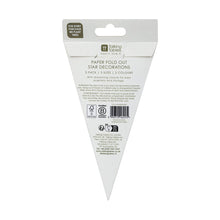 Load image into Gallery viewer, Folklore Paper Stars Christmas Tree Decorations - 3 Pack