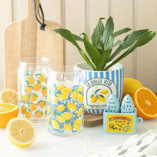 Load image into Gallery viewer, Lemon Print Can Glass