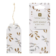 Load image into Gallery viewer, Mistletoe White Christmas Gift Tags | 8 Pack | Gifts |