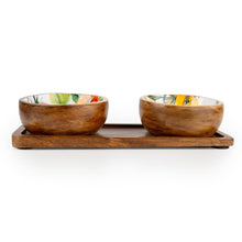 Load image into Gallery viewer, Set of 2 Dipping Bowls on Tray - Tomatoes 4pk