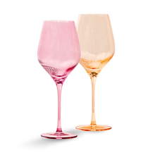 Load image into Gallery viewer, Twist Coloured Wine Glasses - Set of 2 Pink/Peach
