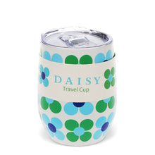 Load image into Gallery viewer, Travel Cup 350ml - Blue And Green Daisy