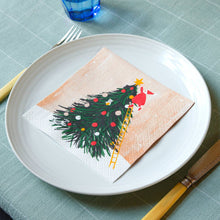 Load image into Gallery viewer, Santa Christmas Tree Paper Napkins - 20 Pack | Christmas Napkins |