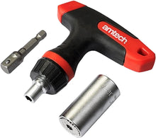 Load image into Gallery viewer, Amtech Ratchet T-Handle with Universal pin Drive Socket