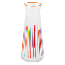 Load image into Gallery viewer, Bright Multi-Coloured Striped Glass Carafe - 25cm | Kitchenware |