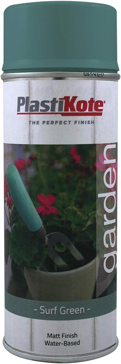 plastikote garden spray paint PlastiKote Garden Colours Spray Paint Surf Green 400ml