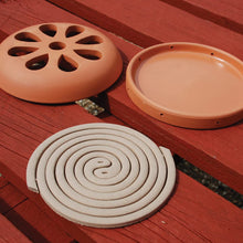 Load image into Gallery viewer, Zero In Citronella Burner and 6 Coil Pack (Discreet and Decorative Terracotta Burner, Each Coil Burns for Over 5 Hours), Brown