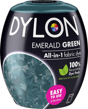 Load image into Gallery viewer, DYLON Washing Machine Fabric Dye Pod for Clothes & Soft Furnishings, 350g – Emerald Green
