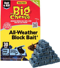 Load image into Gallery viewer, The Big Cheese all-weather block bait 30x10g blocks