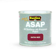 Load image into Gallery viewer, Rustins ASAP Quick Dry All Surface Paint Satin Red 250ml