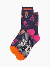Load image into Gallery viewer, Women's Bamboo Socks - Navy, Jellyfish: UK 3-7 | EU 36-40 | US 5-9