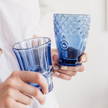 Load image into Gallery viewer, Fish Stacking Drinking Glass - Set of 4 - Blue