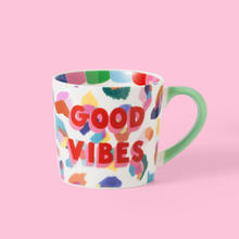 Load image into Gallery viewer, Good Vibes Painted Leopard Mug