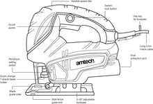 Load image into Gallery viewer, Amtech 600W Electric Pendulum Jigsaw