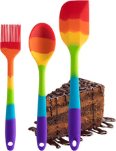 Load image into Gallery viewer, Taylors Eye Witness Rainbow Mini Silicone Spoon, Spatula and Brush Set