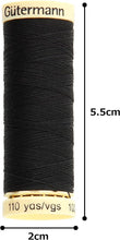 Load image into Gallery viewer, Gutermann Black Sewing Thread 100m