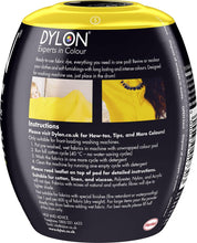 Load image into Gallery viewer, DYLON Washing Machine Fabric Dye Pod for Clothes & Soft Furnishings, 350g – Sunflower Yellow