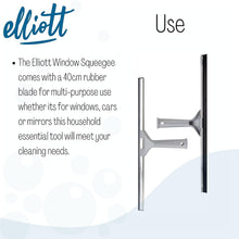Load image into Gallery viewer, Elliott Multi-Purpose Window Squeegee perfect for streak free cleaning on Windows, shower screens, cars and mirrors, Aluminium frame housing a 40cm rubber squeegee