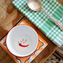 Load image into Gallery viewer, Chilli Enamel Bowl - 10cm