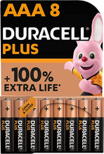 Load image into Gallery viewer, Duracell Plus 100% Extra Life Batteries 8 pack