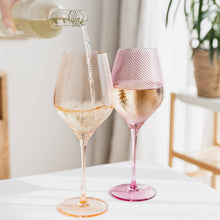 Load image into Gallery viewer, Twist Coloured Wine Glasses - Set of 2 Pink/Peach