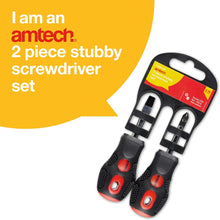 Load image into Gallery viewer, Amtech 2 Piece Stubby Screwdriver Set