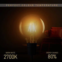 Load image into Gallery viewer, Vintage LED Bulb E27 G80 Dimmable 4W Globe Light Warm White ~3377