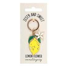 Load image into Gallery viewer, Lemon Flower Keyring