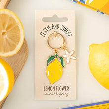Load image into Gallery viewer, Lemon Flower Keyring