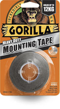 Load image into Gallery viewer, Gorilla Heavy Duty Mounting Tape Black 1.5m x 25mm