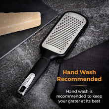 Load image into Gallery viewer, Precision Plus Hand Grater with DuraBlade Stainless Steel, Softtex Handle, BPA Free, Black