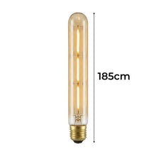 Load image into Gallery viewer, Vintage T185 Tubular LED Bulb E27 Dimmable Filament Warm Amber ~6593: T185 3W - Pack 1