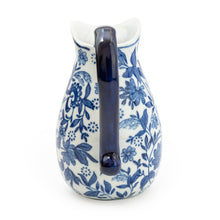 Load image into Gallery viewer, Sumatra Blue & White Large Ceramic Jug 9" 1PK