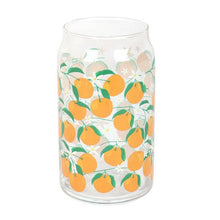Load image into Gallery viewer, Orange Print Can Glass