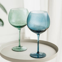 Load image into Gallery viewer, Twist Gin Glasses - Set of 2 Blue/Green