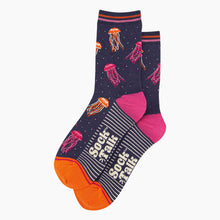 Load image into Gallery viewer, Women's Bamboo Socks - Navy, Jellyfish: UK 3-7 | EU 36-40 | US 5-9