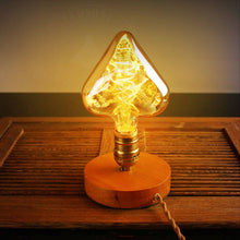 Load image into Gallery viewer, Vintage Heart LED Filament Bulb - E27 Warm Amber Glow 4W ~1044