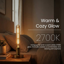 Load image into Gallery viewer, Vintage T185 Tubular LED Bulb E27 Dimmable Filament Warm Amber ~6593: T185 3W - Pack 1