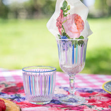 Load image into Gallery viewer, Blue & White Striped Glass Tumblers | Glassware |