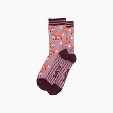 Load image into Gallery viewer, Pink Fox Women's Fluffy Bamboo Socks: UK 3-7 | EU 36-40 | US 5-9