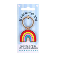 Load image into Gallery viewer, Be Kind to Your Mind Rainbow Keyring