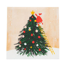 Load image into Gallery viewer, Santa Christmas Tree Paper Napkins - 20 Pack | Christmas Napkins |