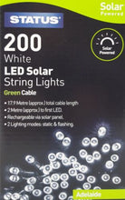 Load image into Gallery viewer, STA|TUS Adelaide 200 White LED Solar String Lights