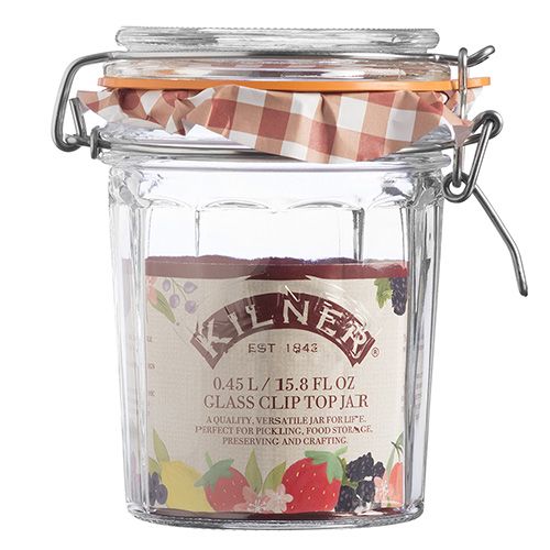 Kilner Facetted Glass Clip Top Jar 0.45 Litre/15.8 fl oz