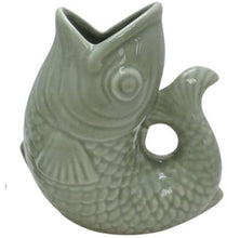Load image into Gallery viewer, Sage Green Fish Vase, 14.7cm
