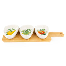 Load image into Gallery viewer, Set of 3 Dishes on Bamboo Tray - Tomatoes 1pk
