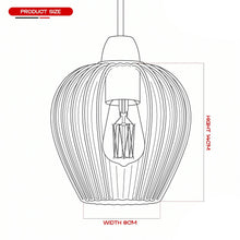 Load image into Gallery viewer, Ribbed Glass Pendant Shade E27 Easy Fit Lampshade ~6860: Style 1
