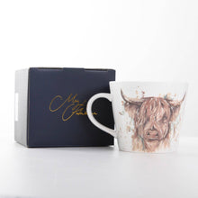 Load image into Gallery viewer, The Hebrides – Highland Cow Design New Bone China Mug
